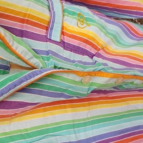 ๐งก๐ VICTORIA'S SECRET Flannel Orange/Yellow STRIPED Pajama Set ๐๐งก - Picture 13 of 16